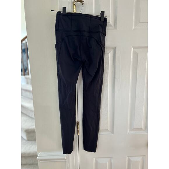 LuluLemon Fast & Free Black 7/8 Full Length Side Pocket Leggings - Picture 2 of 6